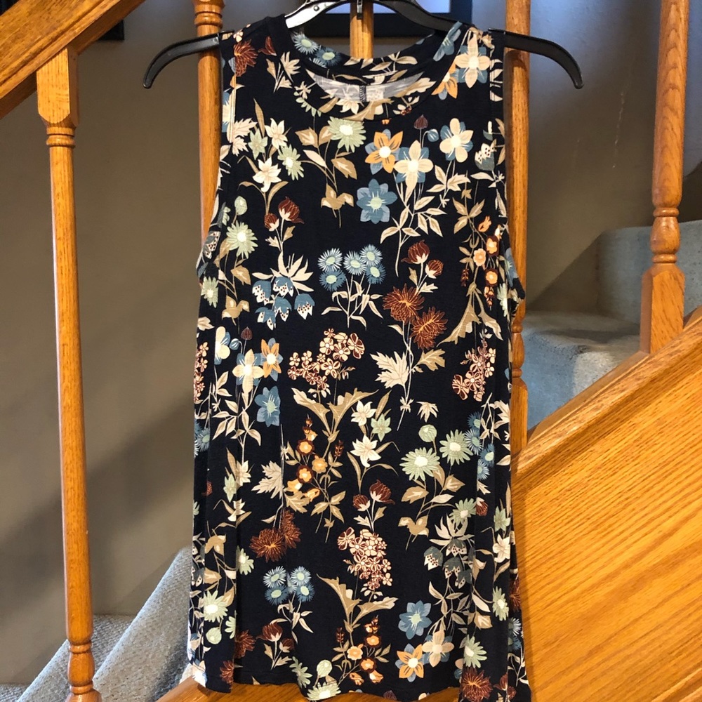 Maurices high neck floral tank.